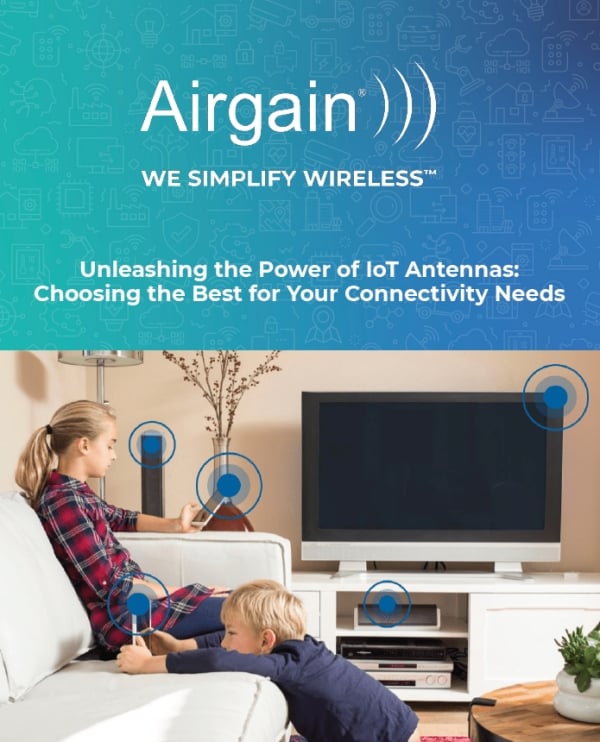 The cover page of Airgain's IoT Antenna E-Book. The cover page of Airgain's IoT Antenna E-Book.